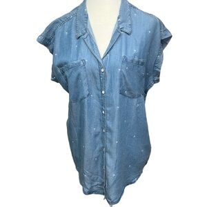 Jachs Girlfriend Palm Trees Tencel Blouse